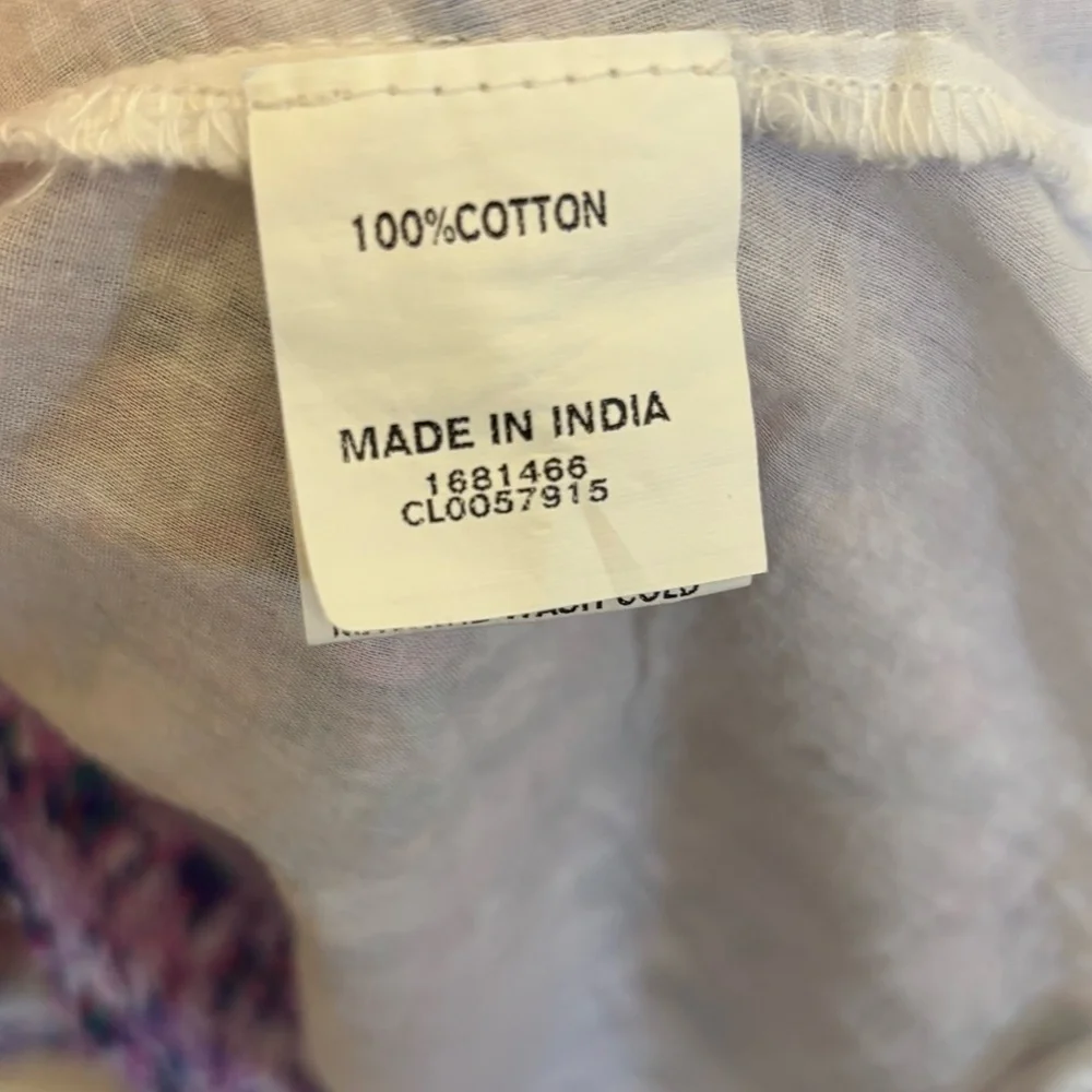 EShakti wrap around purple ditzy floral sleeveless dress - Picture 5 of 5